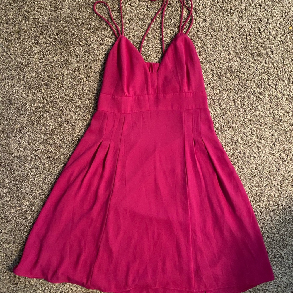 Express Strappy Fuchsia Dress